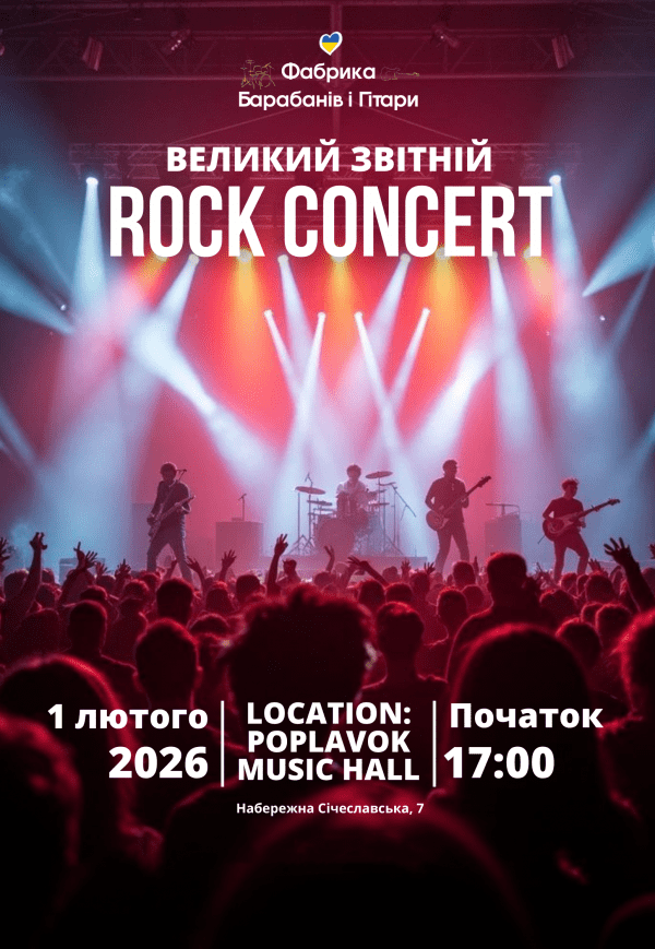 Фабрика Барабанів і Гітари. Звітній Rock концерт