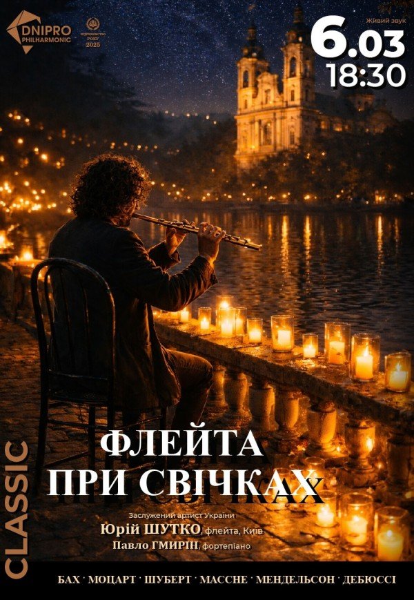 Концерт флейти при свічках